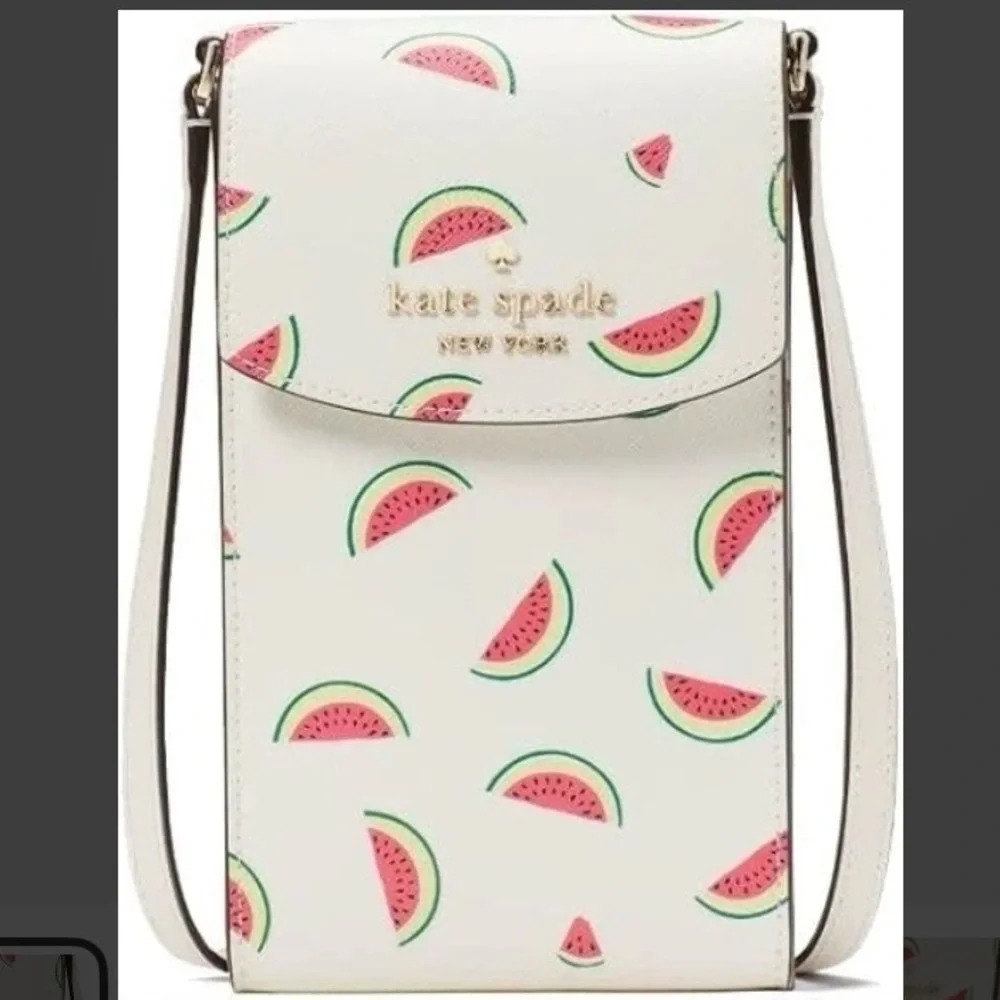 kate spade White Watermelon Print Crossbody Phone Bag
